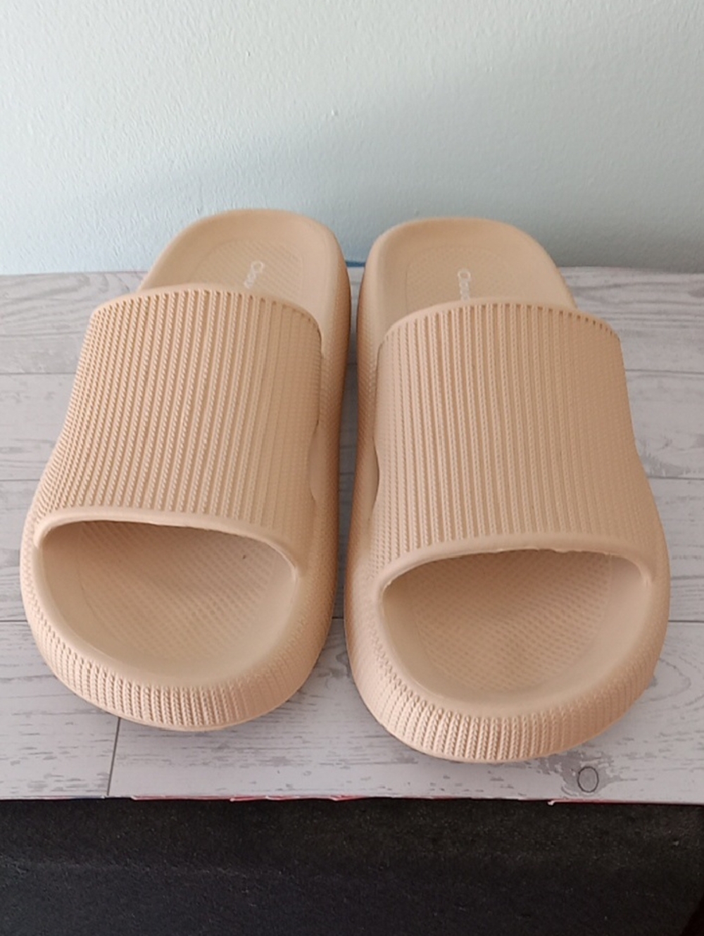 Cloud Slide Slip On Beige